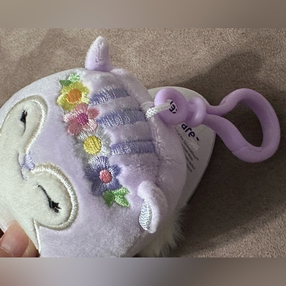 Kellytoy Sydnee the Squirrel Squishmallow Clip-on Backpack Stuffed Plush Toy - Picture 6 of 14